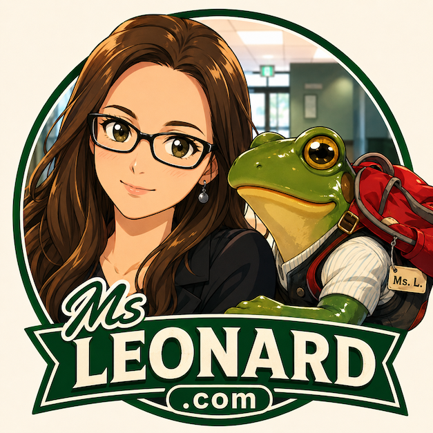 Ms. Leonard and learning companion
